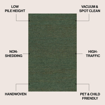 Griffin Rustic Farmhouse Woven Jute Solid Area Rug
